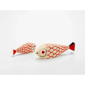 Vitra - Wooden Baby Doll with Mother Fish and Child by Alexander Girard, 1952 | Red