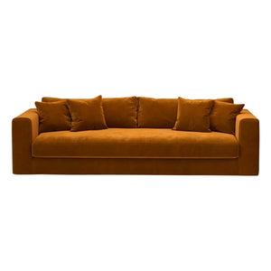 Panac Edition - Bellechasse Velvet Brushed 3-Seater Sofa - 240 cm | Cognac