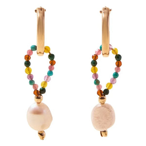 Camille Colette Studio - Maddie Hoop Earrings | White