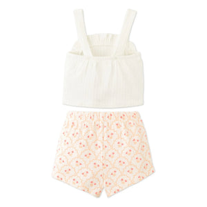 Gingersnaps - Erica ruffle top and shorts set | Ecru