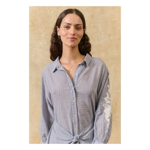 Louise Misha - Striped Dress Berenjere Organic Cotton | Blue
