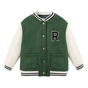 Rylee + Cru - Green Varsity Jacket