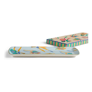Lisa Corti - Japanese Porcelain Rectangular Tray | Light Blue