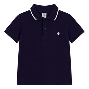 Petit Bateau - Organic Cotton Polo T-Shirt | Navy Blue