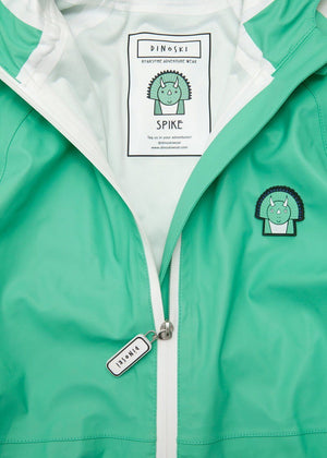 Dinoski - Spike the Dinosaur Kids Raincoat and Rain Overalls Set - 1-2 YEARS OLD