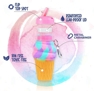 Dinossi - Ice Cream-Shaped BPA-Free Silicone Sippy Cup