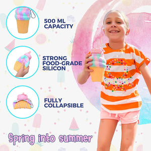 Dinossi - Ice Cream-Shaped BPA-Free Silicone Sippy Cup