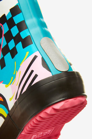 Dinossi - Foldable Fun Smile Girls Rain Boots - 32