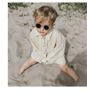 Dinossi - Sustainable Children's Sunglasses Round Model - Pink