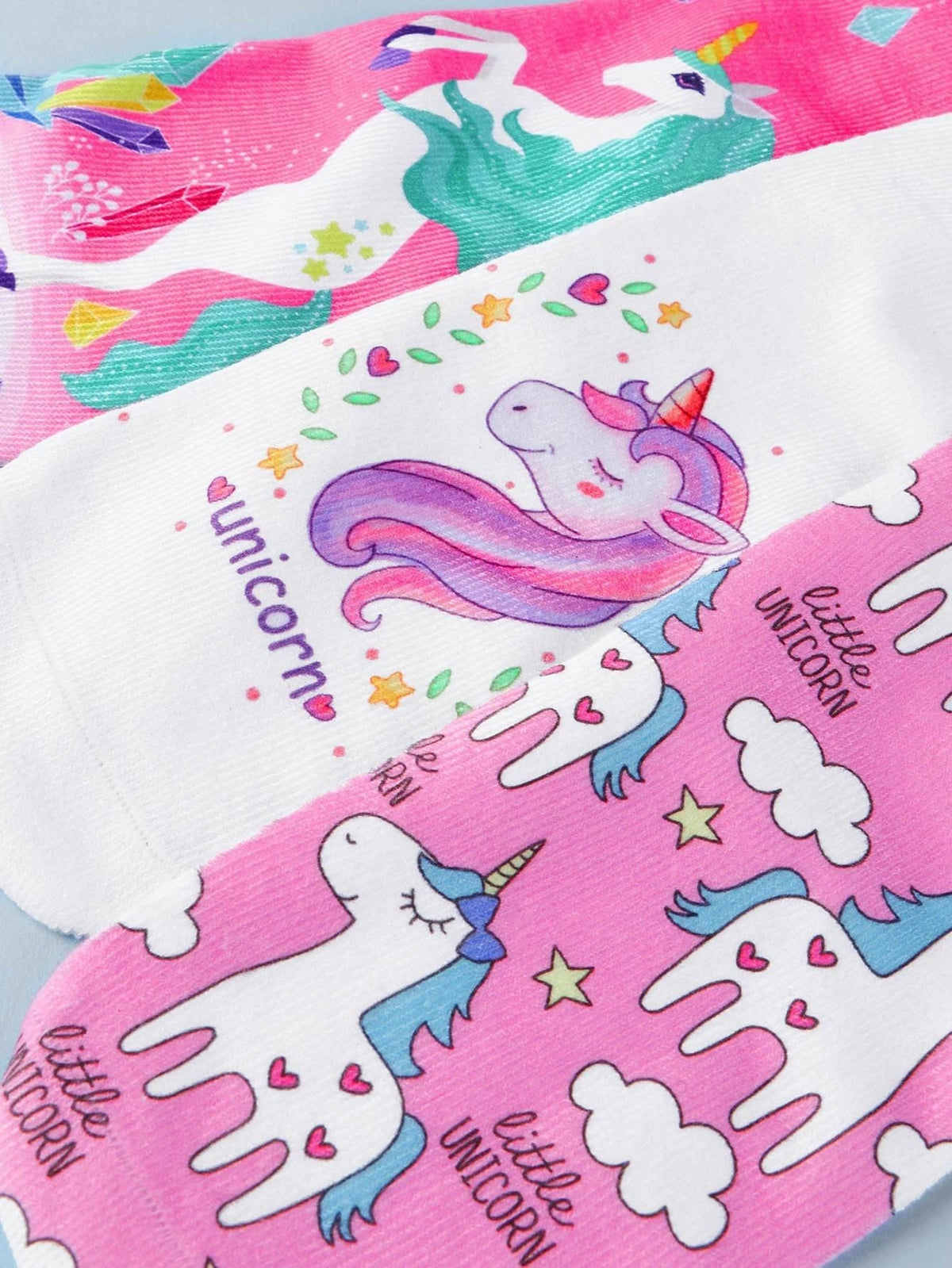 Dinossi - Unicorn Girl's 3-Pack Socks Set