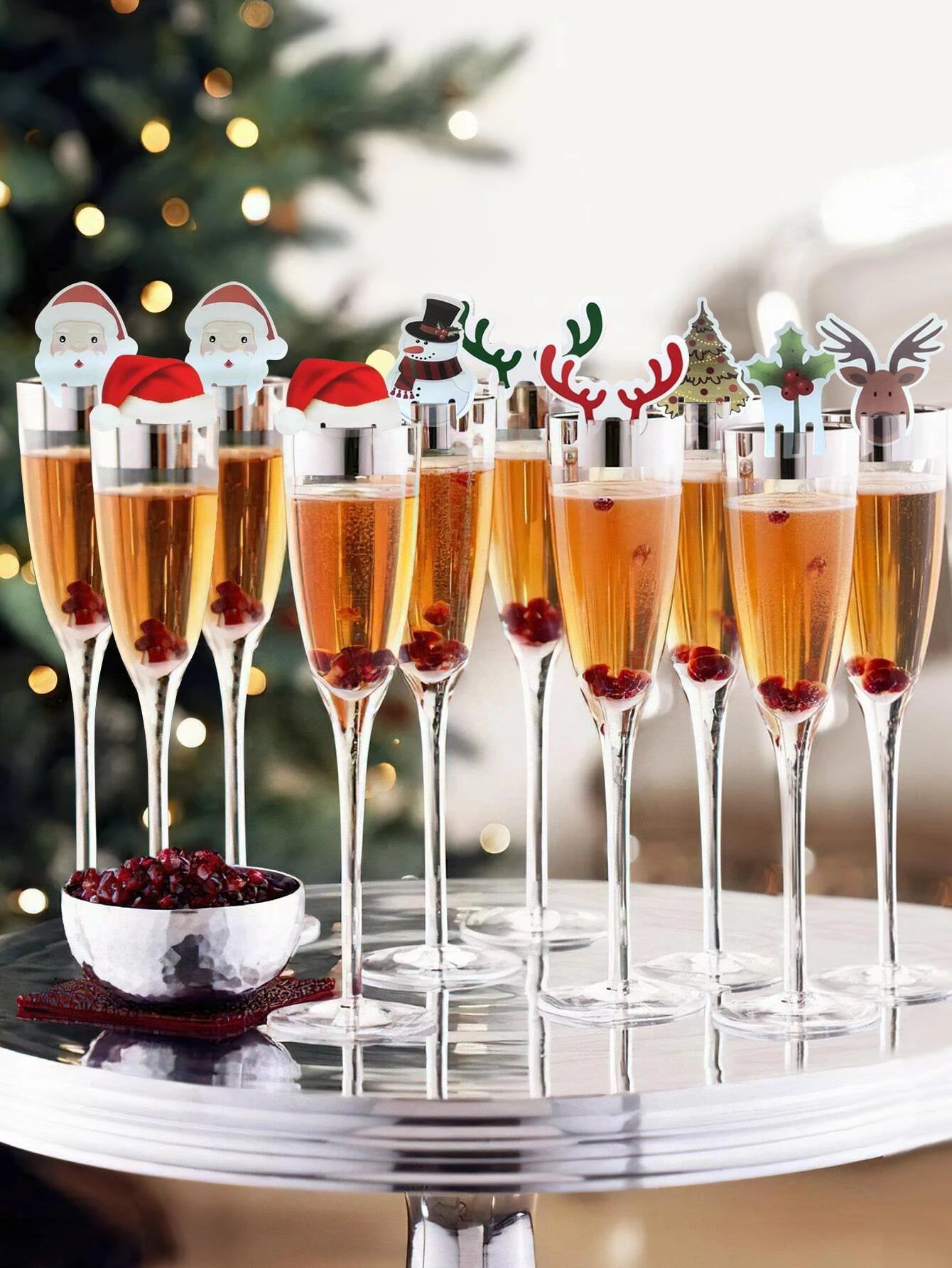 Dinossi - New Year Party Glass Decorations Head 10 Pieces