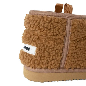 Liewood - Alban Sherpa Boots with Bear Motif Made from Recycled Fibers | Caramel