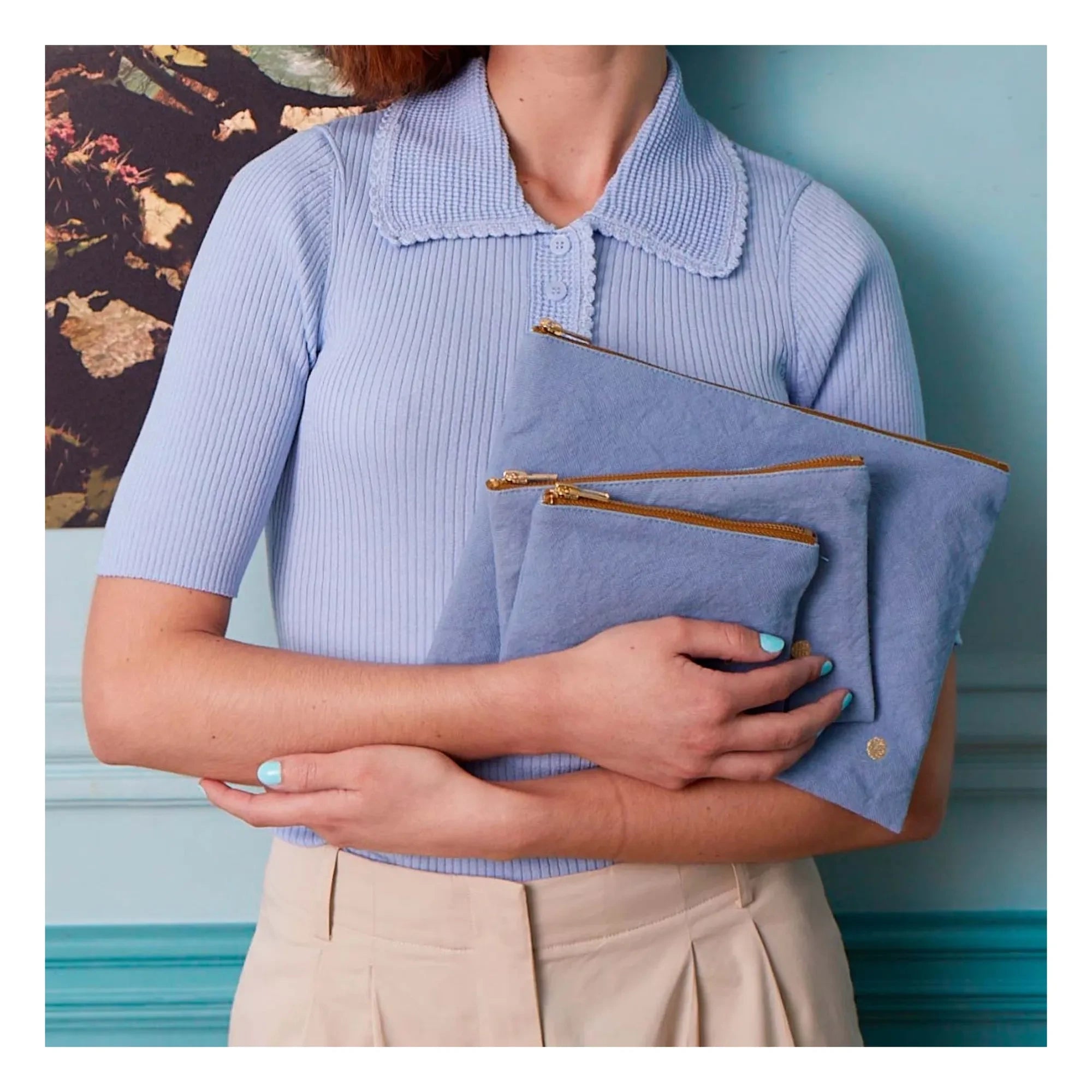 La cerise sur le gâteau - Iona Clutch Bag | Blue