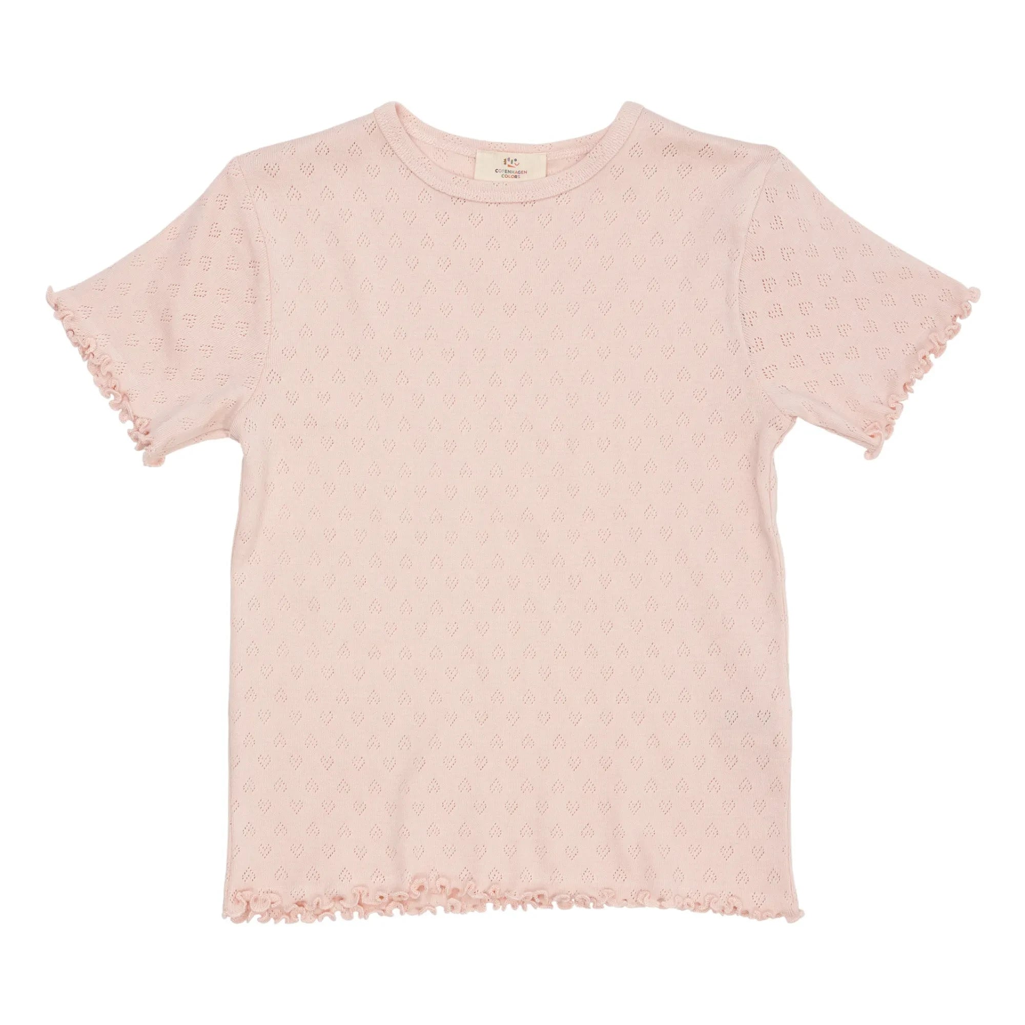 Copenhagen Colors - Pointelle T-Shirt | Light Pink