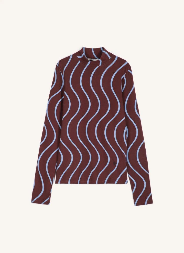 Bobo Choses - Psychedelic Striped Organic Cotton Top | Burgundy