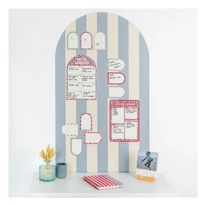 Ferflex - Arch Magnetic Whiteboard with Striped Cover | Blue