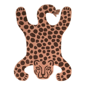 Ferm Living Kids - Safari Leopard Tufted Rug 160x118 cm | Brick Red