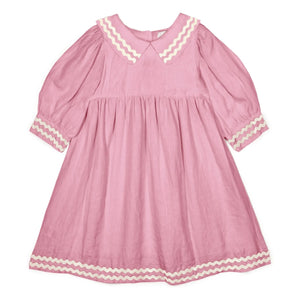 Mipounet - Isaline Linen Collar Dress | Pale Pink