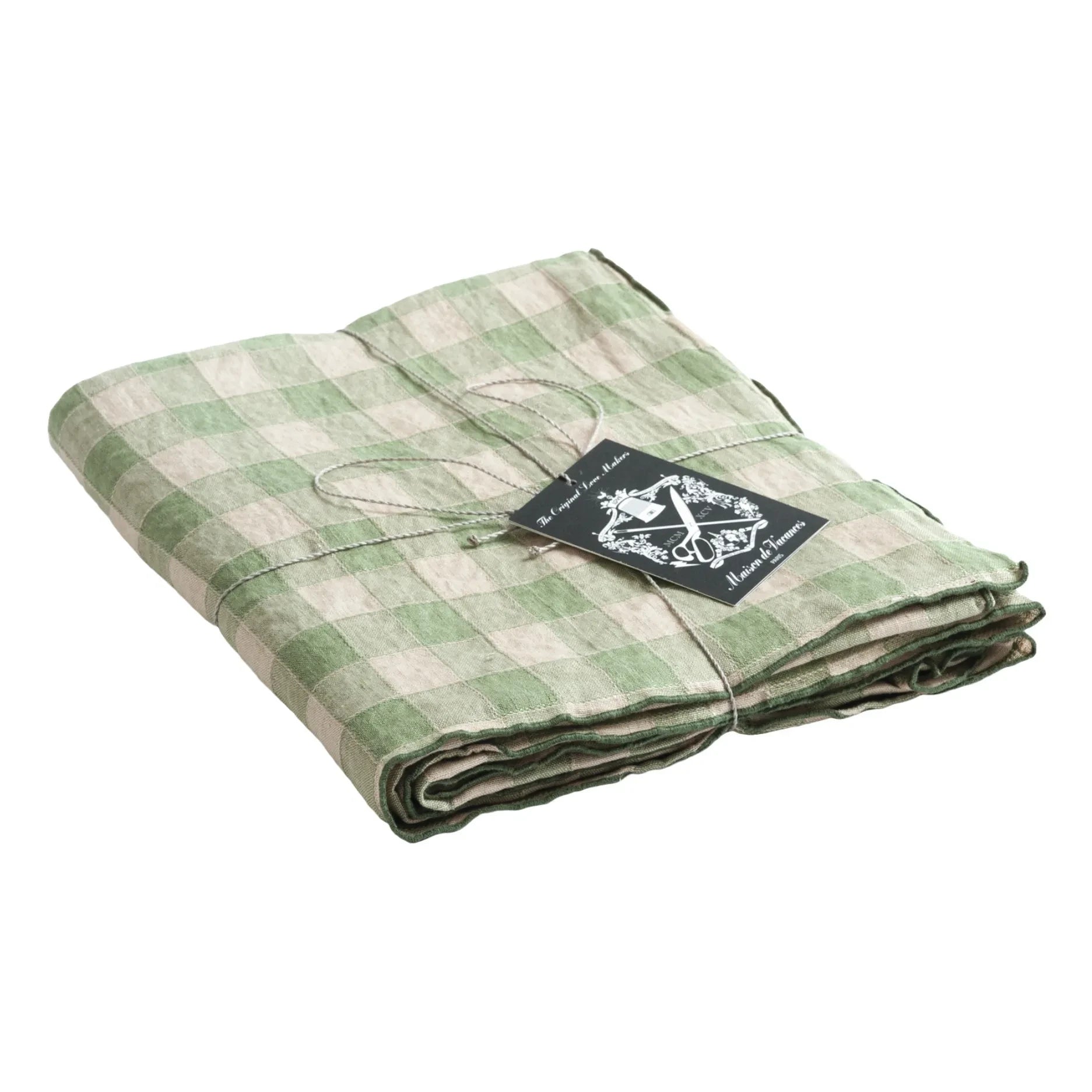 Maison de Vacances - Bourdon Vintage Canvas Tablecloth | Sage
