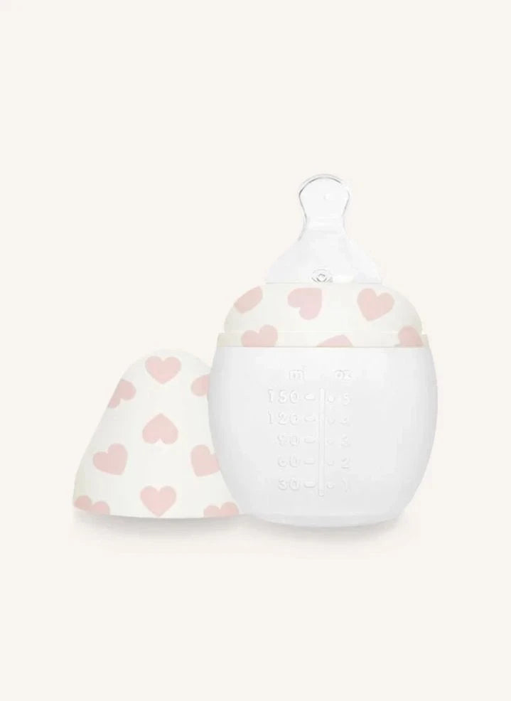 Elhée - Medical-Grade Silicone Bottle with Ergonomic "Hearts" Nipple | Light Pink