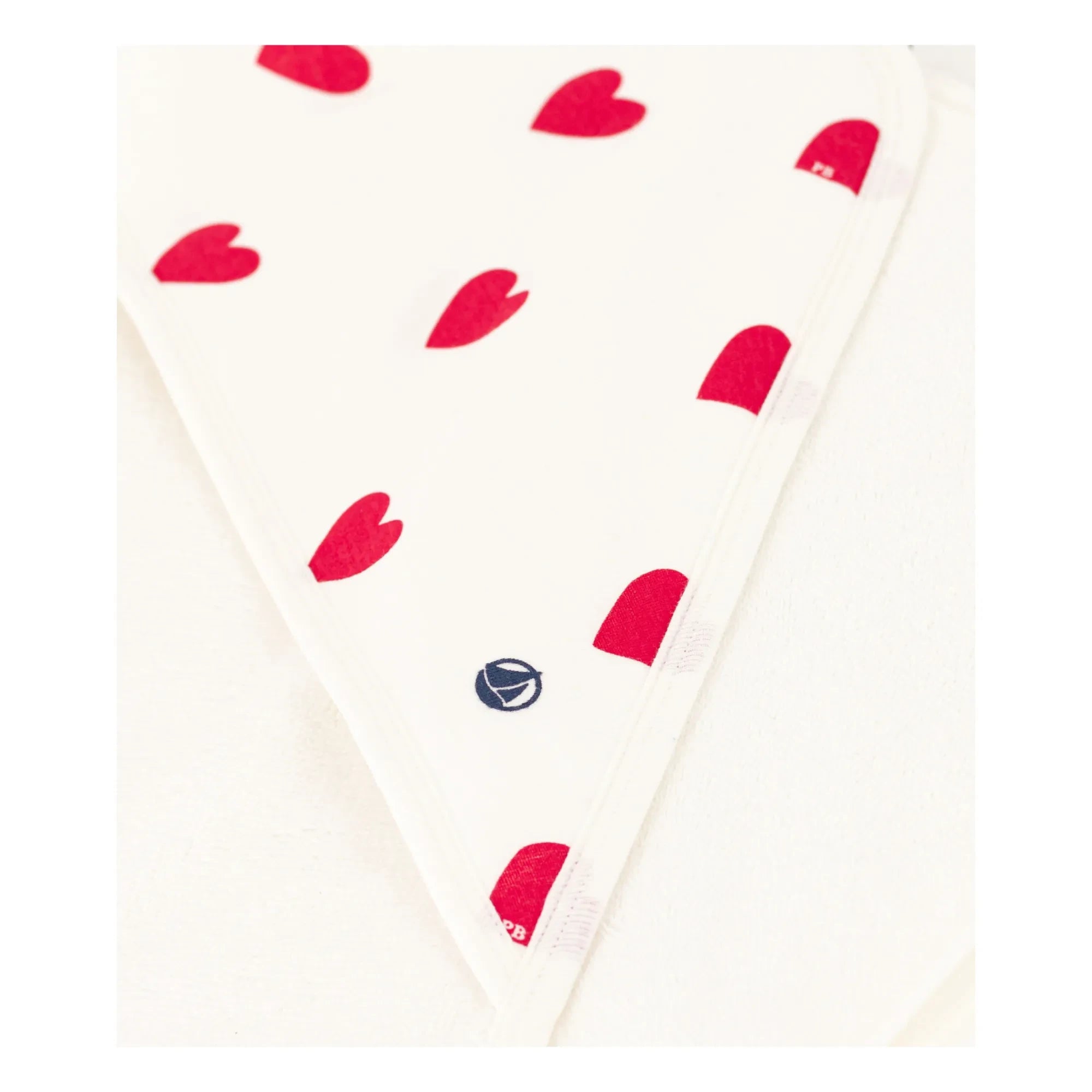 Petit Bateau - Madela Heart Bath Square | White
