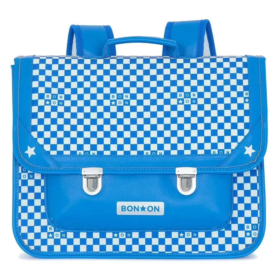Bonton - Damier School Backpack | Blue