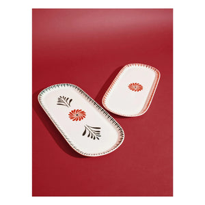 Serax - Baazar Oval Serving Plate, Waww La Table - Set of 2 | Red