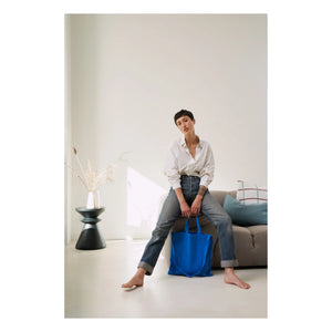 La cerise sur le gâteau - Iona Cotton Canvas City Bag | Blue