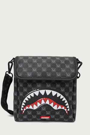 Sprayground - Gray Shoulder Bag with Sharks in Paris 910B9314NSZ