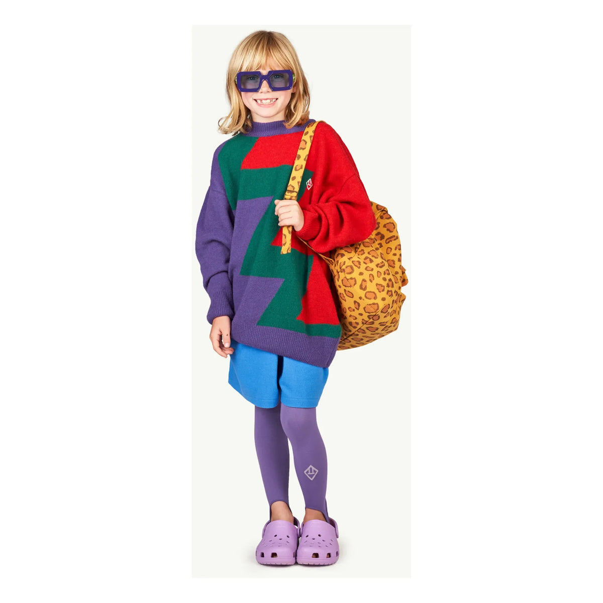 The Animals Observatory - Bull Multicolored Sweater | Purple