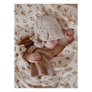 Main Sauvage - Cherry Pattern Swaddle Cloth | Beige