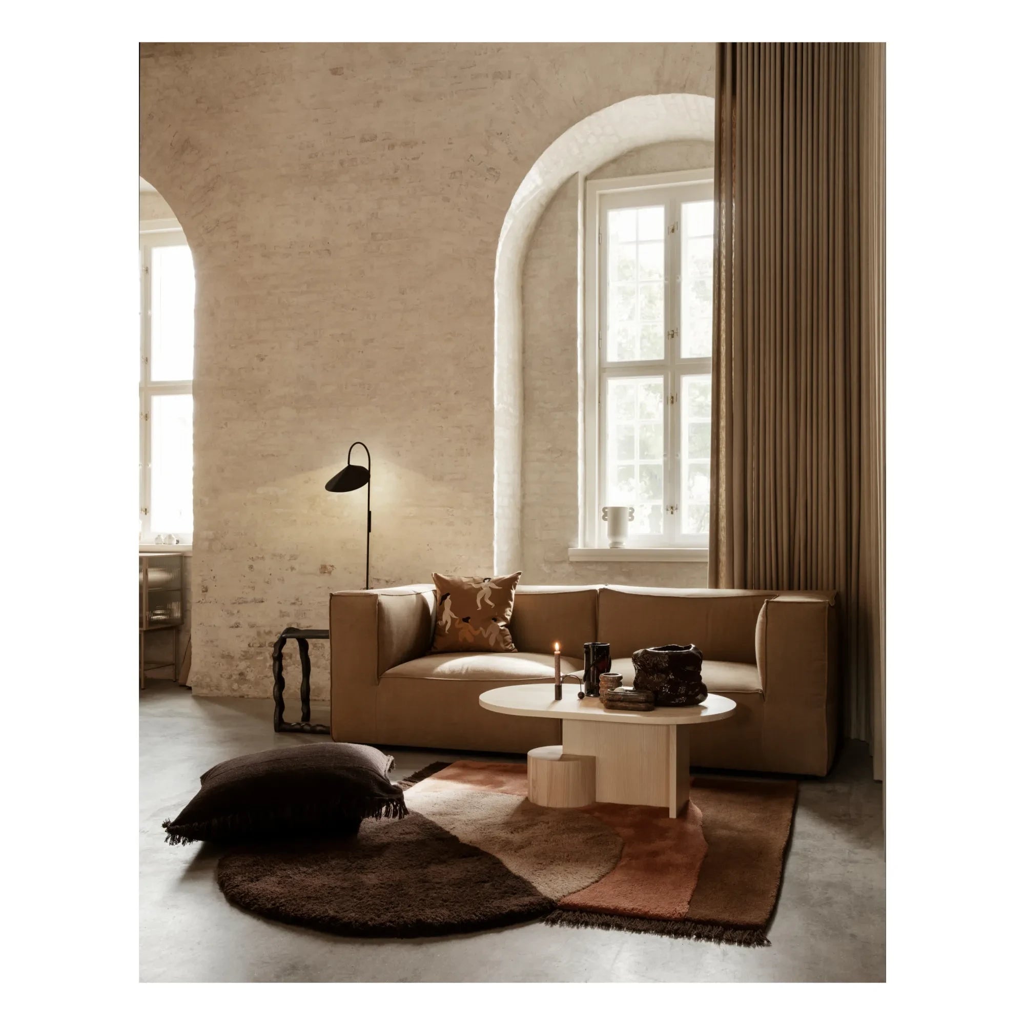 Ferm Living - Arum Marble Floor Lamp | Black
