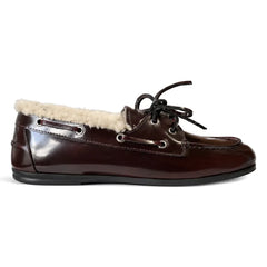 Posa - Deri ve Kürklü Tekne Ayakkabıları | Bordo