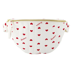 Bonton - Heart Pattern Banana Bag | Ecru