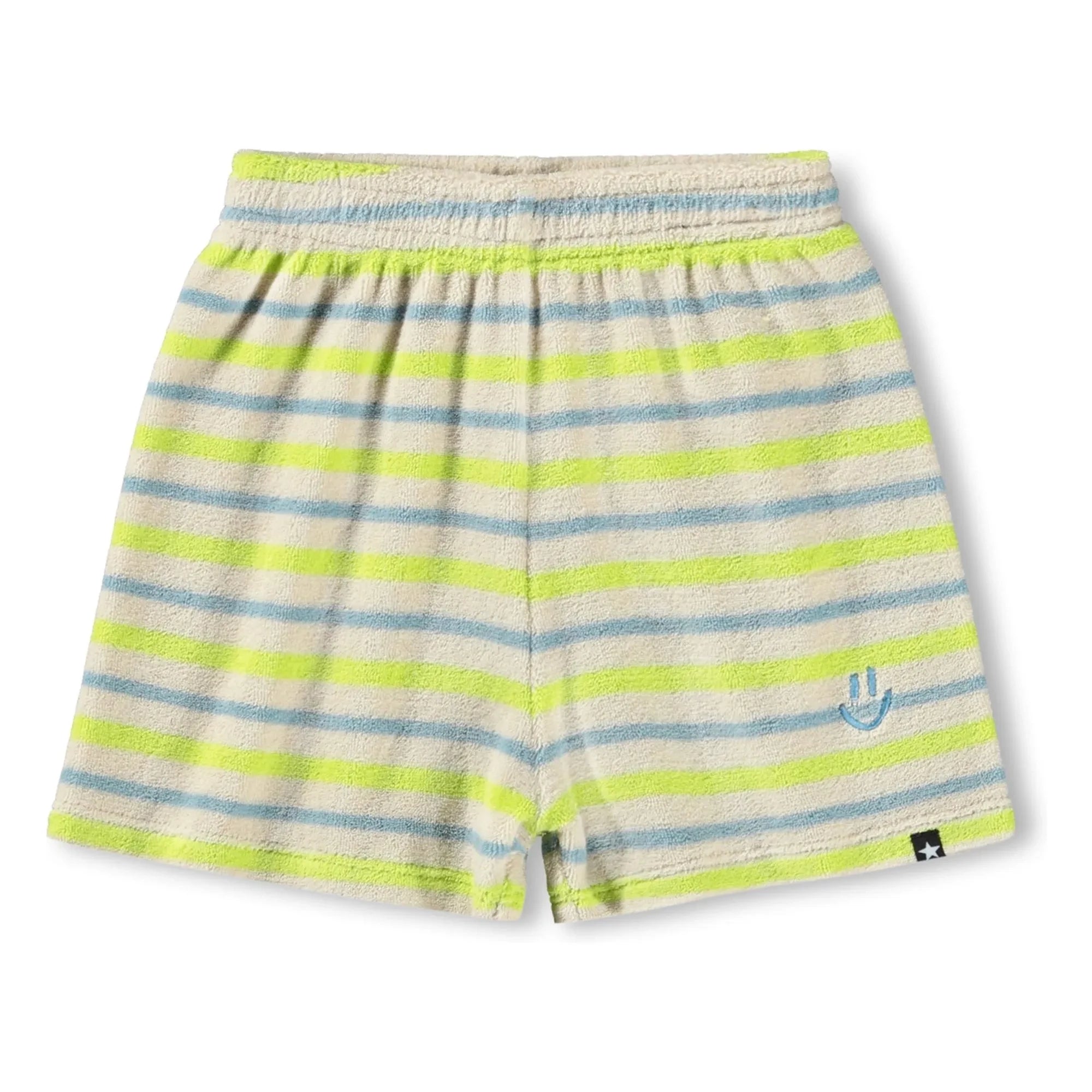 Molo - Striped Organic Cotton Shorts | Ecru
