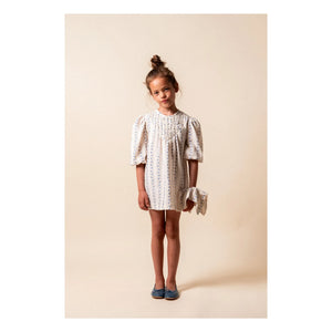birinit - Sariñena Organic Cotton Floral Dress | Off-White