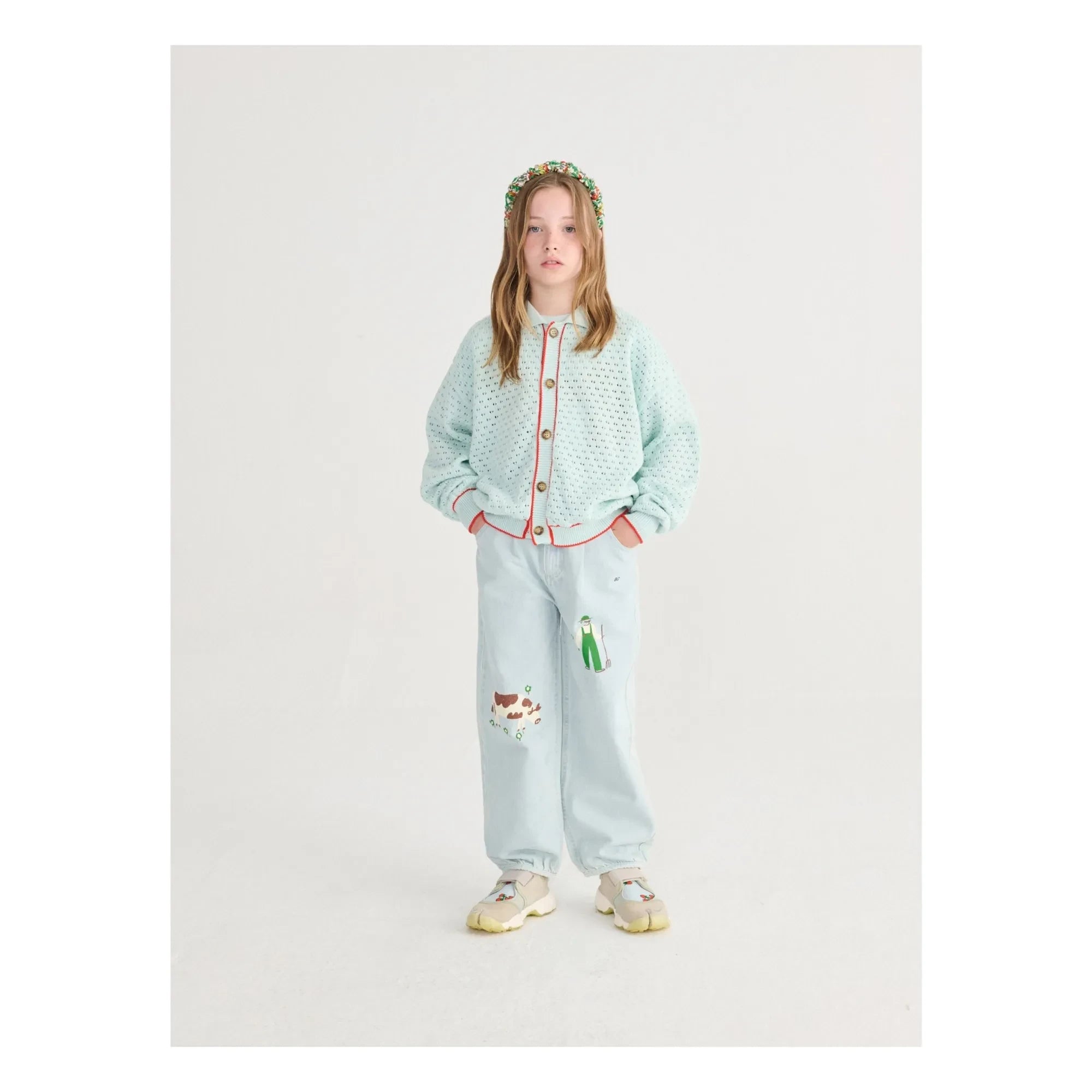 Bobo Choses - Organic Cotton Raglan Sweater | Light Blue