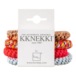 Bon Dep - 4-piece Kknekki Hair Tie Set | Coral