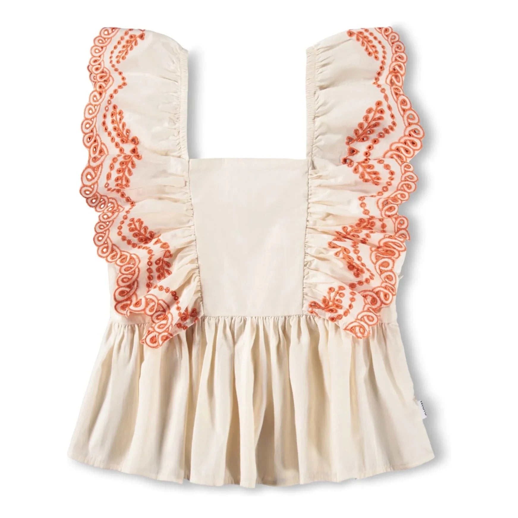 Molo - Volants Rosamond Conton Organic Top | Ivory