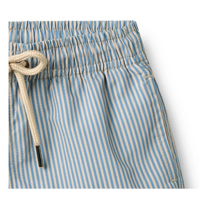 Wheat - Hansi Recycled Fiber Striped Swimsuit | Light Blue