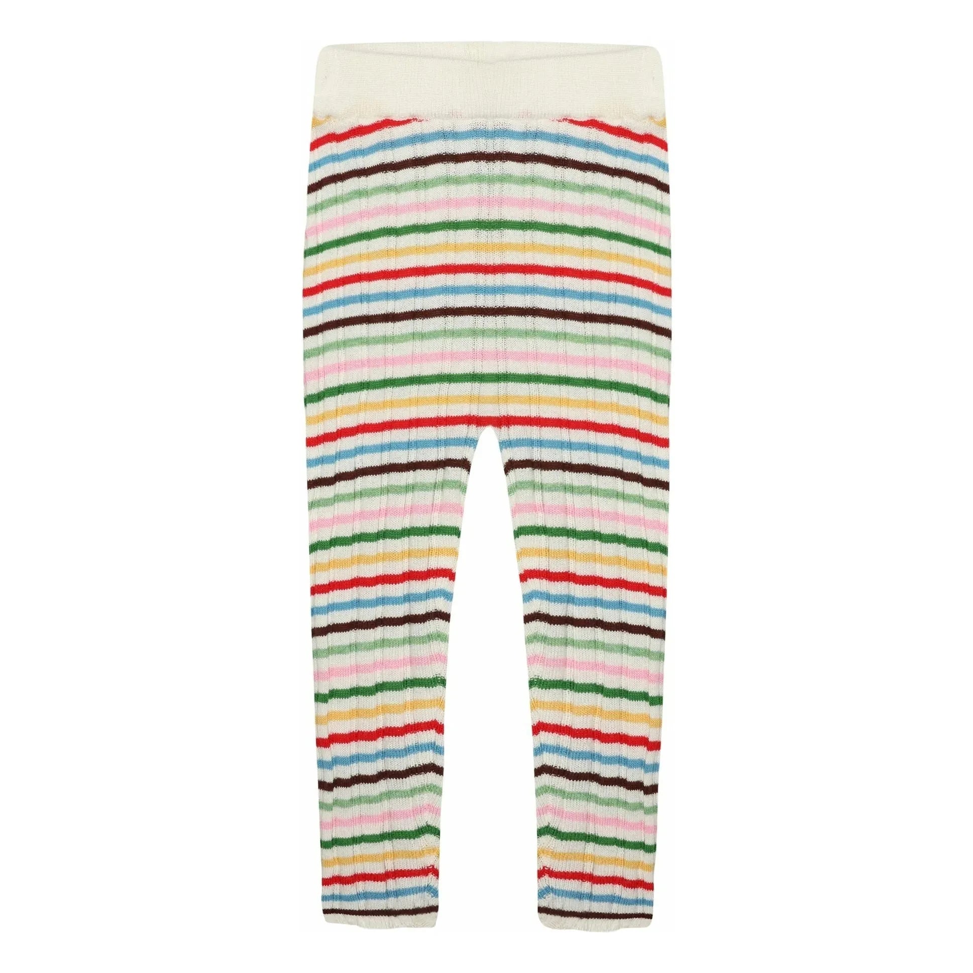 FUB - Striped Ribbed Leggings Fine Knit Organic Cotton | Red