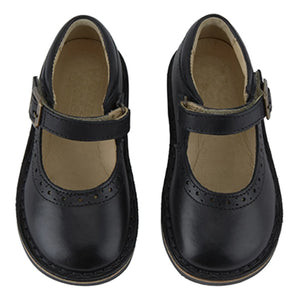 Young Soles - Martha Velcro Mary Jane Shoes | Black
