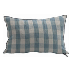 Maison de Vacances - Vichy Cottage Washed Linen Pillow | Cloud