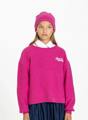 Smallable Kid - Shelly "Keep On Moving" Wool Sweater | Fuchsia