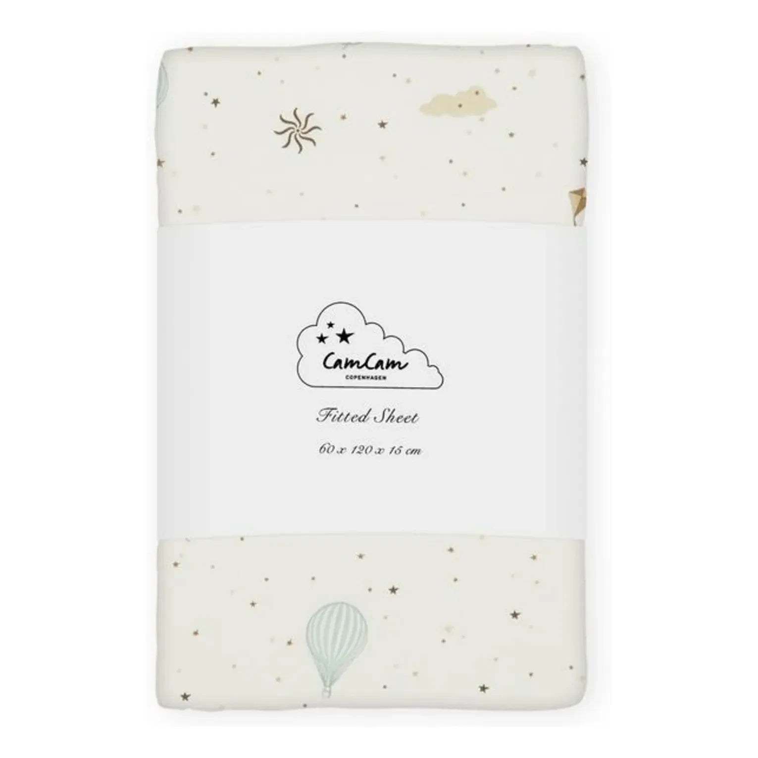 Cam Cam - Dreamland Elastic Fitted Sheet | Light Blue