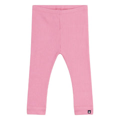 Petit Bateau - Organic Cotton Logo Ribbed Leggings | Candy Pink
