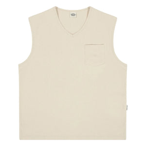 Kappy - Cotton Sleeveless Vest | Cream