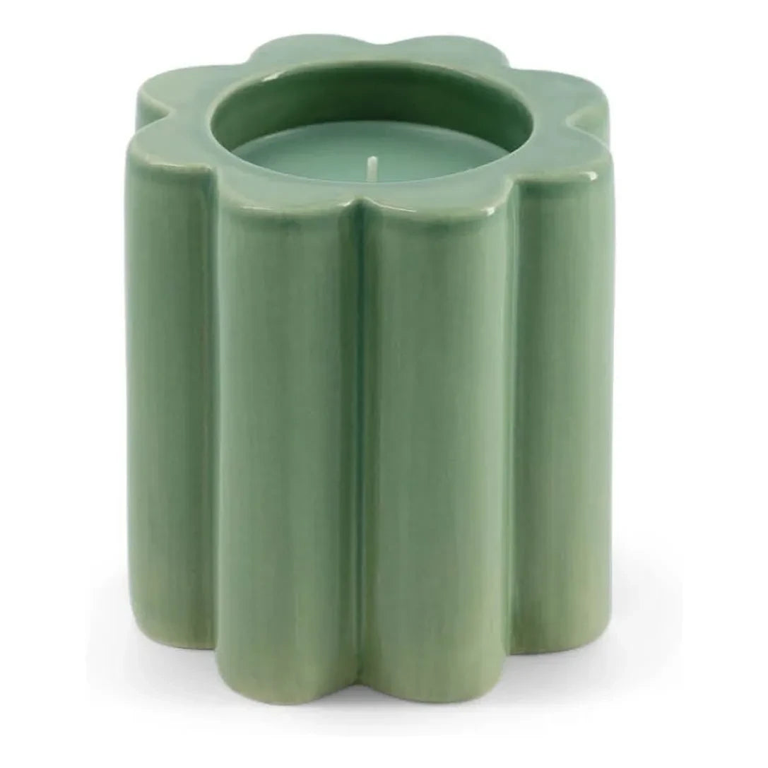 The Socialite Family - La Candela Scented Candle with Orange Blossom | Almond Green