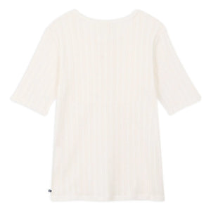 Petit Bateau - Pointelle Tunus yakalı T-shirt | Ekru