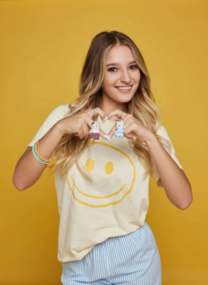 Sylvanian Families - Chocolate Baby Rabbit Keychain - Blue